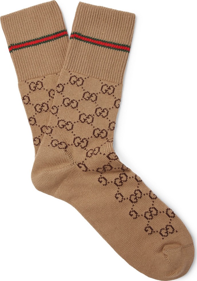 Gucci Logo-Jacquard Cotton-Blend Socks