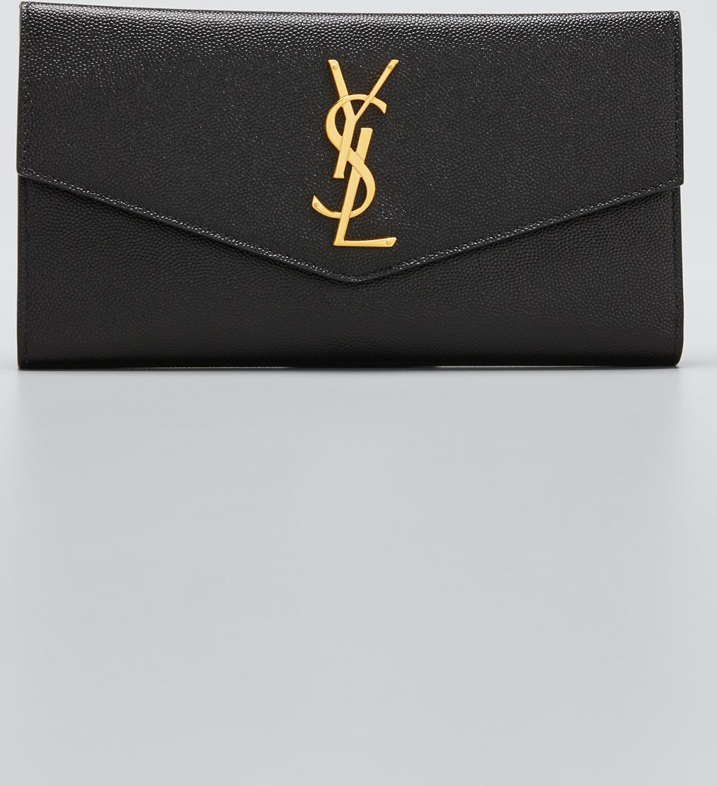 Saint Laurent YSL Leather Envelope Wallet
