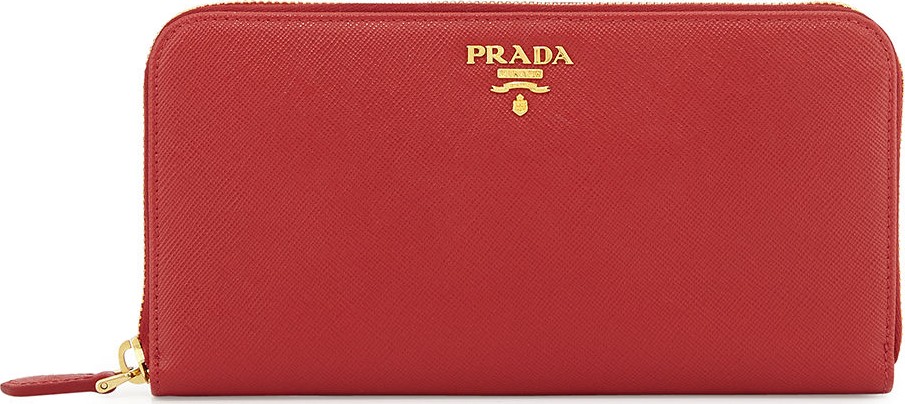 Prada Saffiano Zip-Around Wallet