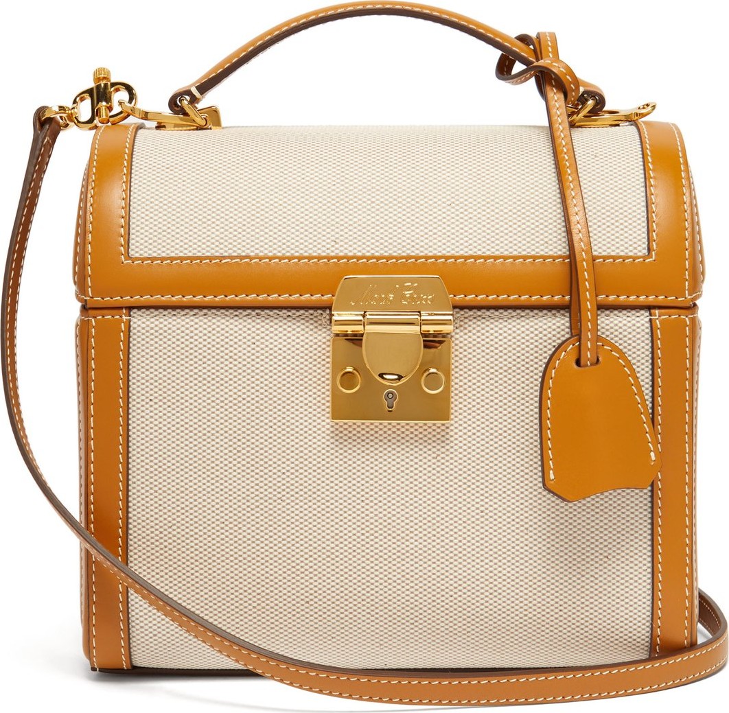 Mark Cross Sara canvas and leather bag