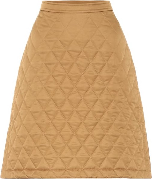 Burberry London England Quilted high-rise twill skirt