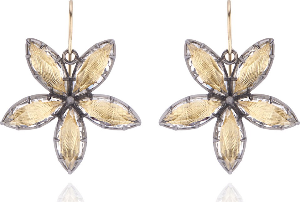 Larkspur & Hawk Sadie Aster Drop Earrings, Sancerre