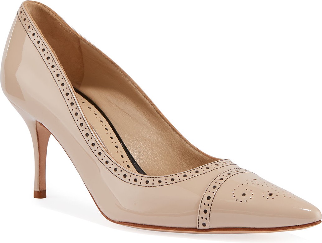 Manolo Blahnik Quitohi Patent 70mm Pumps