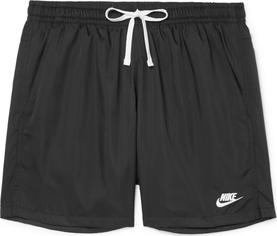 Nike Flow Wide-Leg Logo-Embroidered Shell Drawstring Shorts