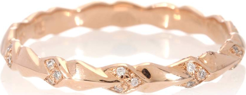 Anna Sheffield Tiny Sheaves 14kt rose gold and diamonds ring