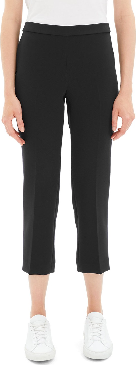 Theory Basic Crepe Pull-On Cropped Pants