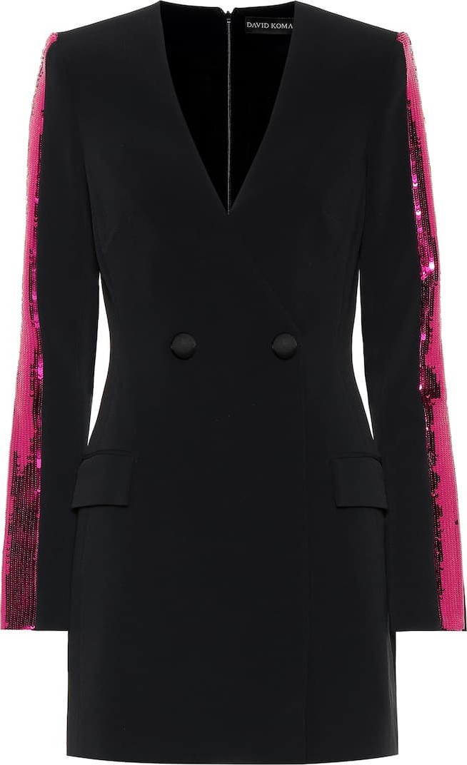 David Koma Sequined cady minidress