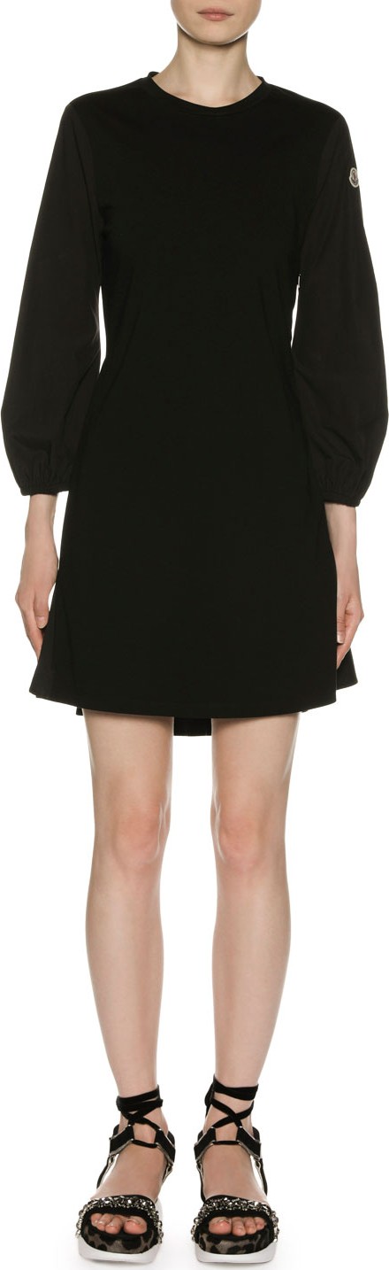 Moncler Logo-Sleeve Short Dress