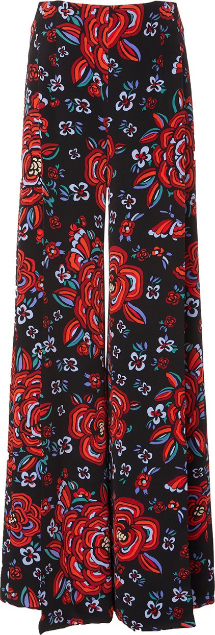 Rebecca de Ravenel floral print high waisted pants