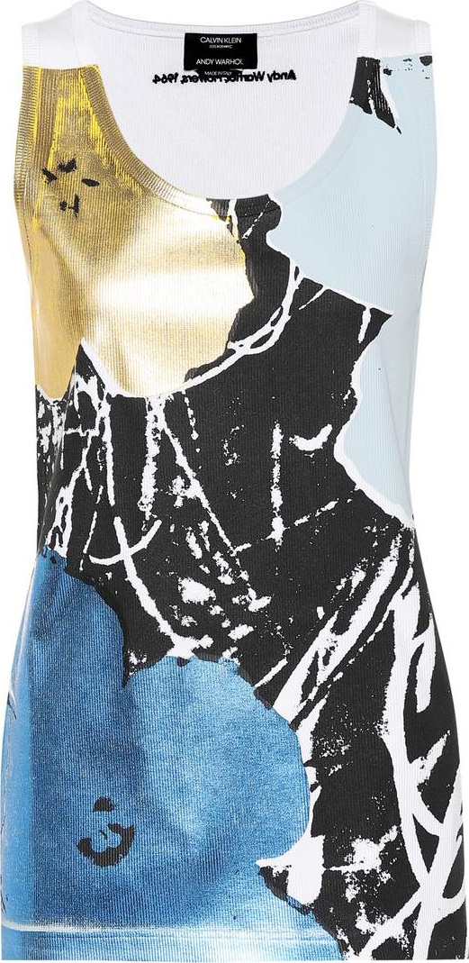Calvin Klein 205W39NYC Printed stretch-cotton tank top