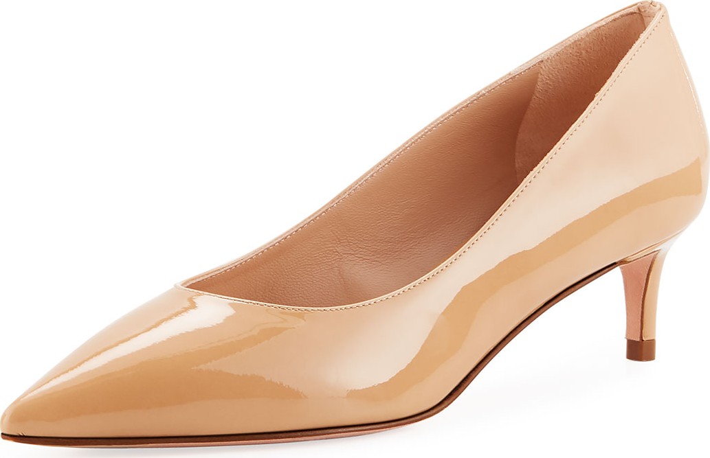 Stuart Weitzman Leigh 45mm Patent Leather Pumps