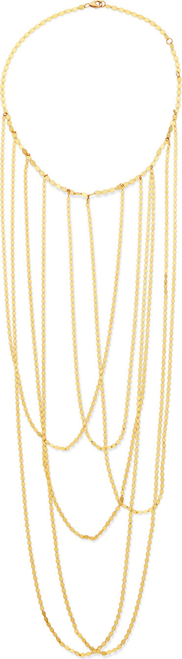 Lana 14k Big Stiletto Choker Chain Necklace