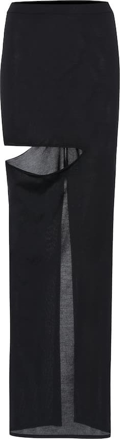 Rick Owens Silk-blend maxi skirt