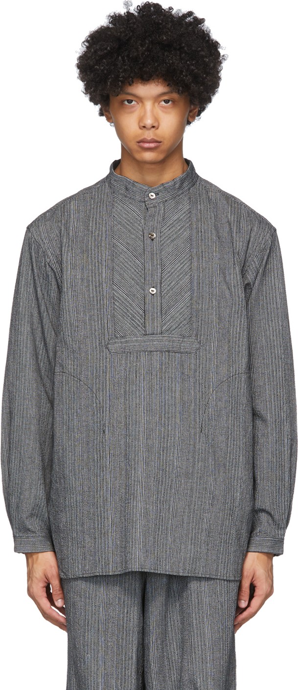 Snow Peak Black Long Shijira Shirt