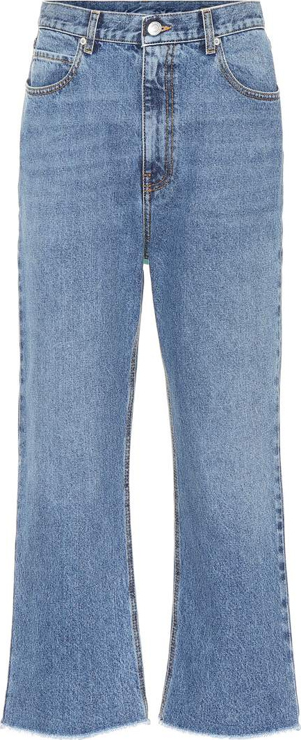 Alexander McQueen Cropped mid-rise jeans