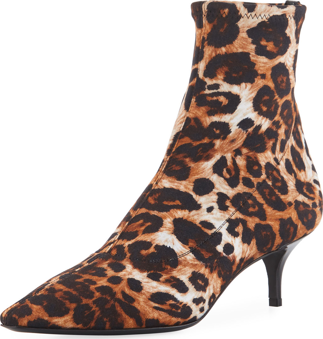 Giuseppe Zanotti Leopard-Print Neoprene Bootie
