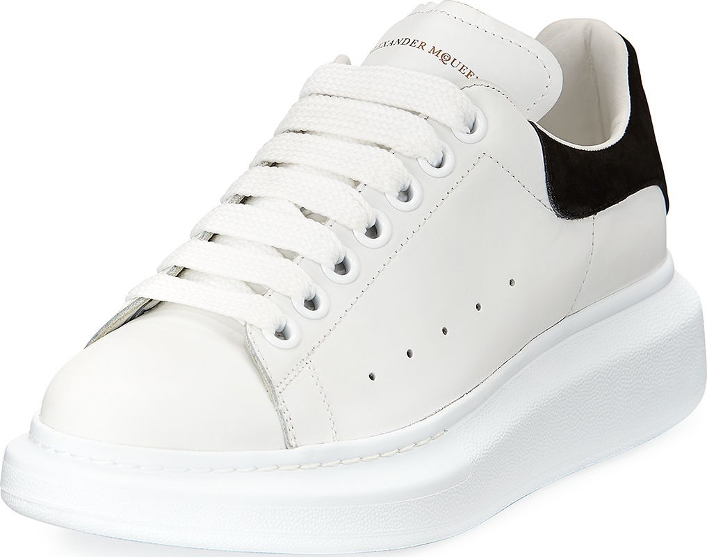 Alexander McQueen Leather Lace-Up Platform Sneakers