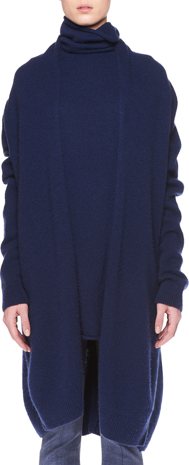 THE ROW Elado Long Cashmere-Silk Open-Front Cardigan