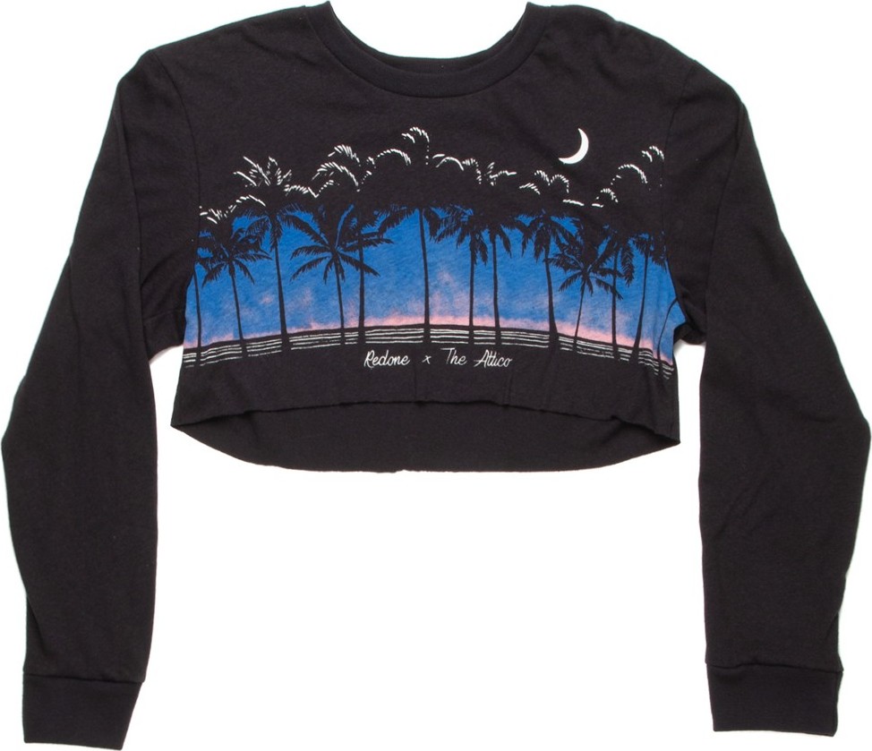 RE/DONE Re/Done x Attico Cropped Sunset Long Sleeve Top