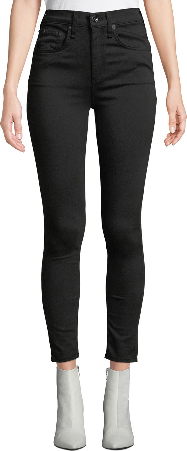 Rag & Bone High-Rise Ankle Skinny Jeans