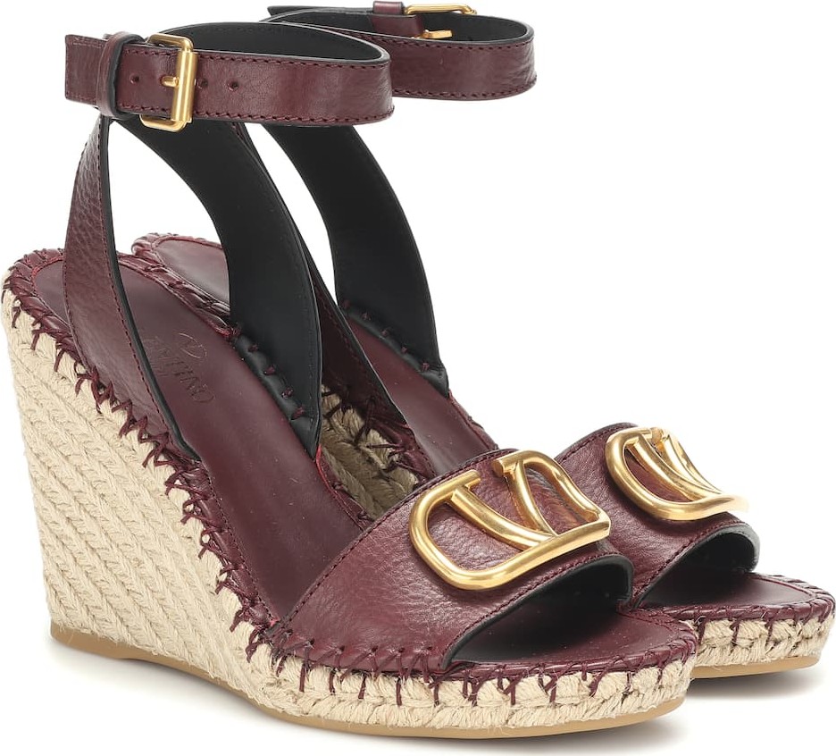 Valentino Valentino Garavani VLOGO leather espadrilles