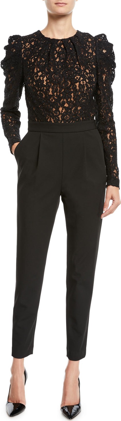 MICHAEL MICHAEL KORS Lace-Top Crepe Jumpsuit