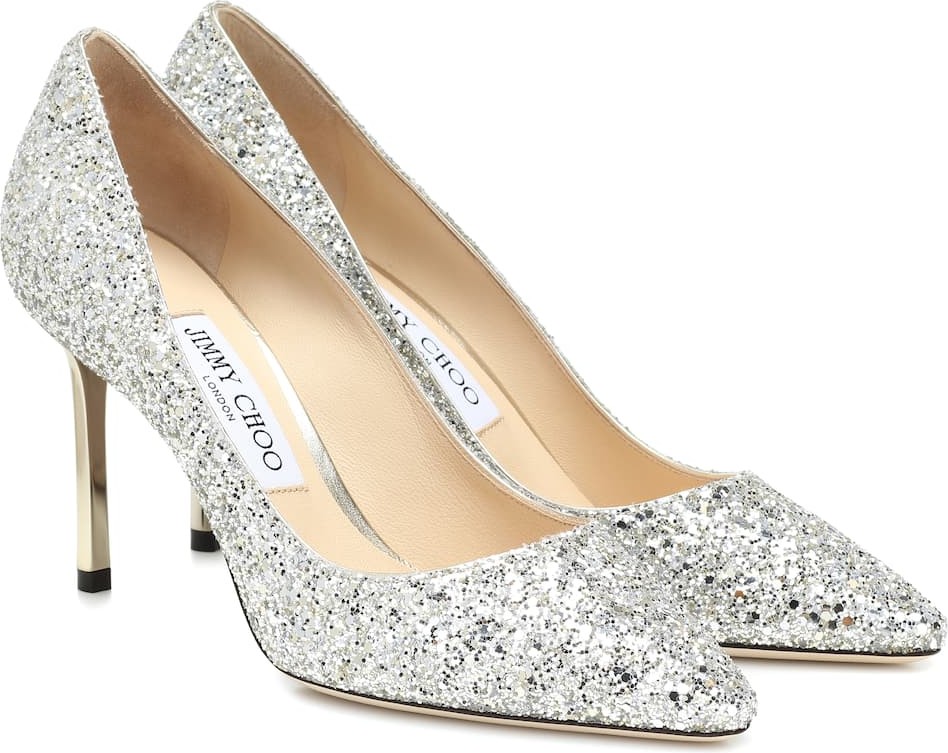 Jimmy Choo Romy 85 glitter pumps