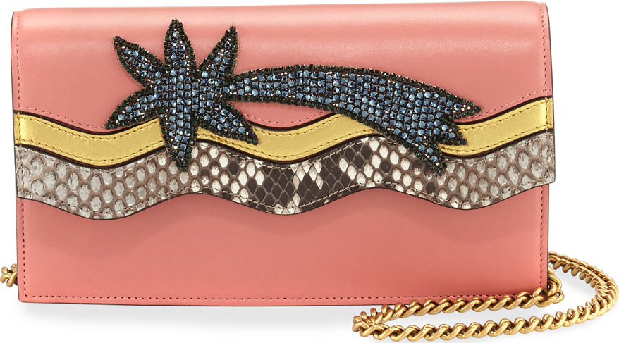 Gucci Broadway Shooting Star Clutch Bag, Pink/Multi