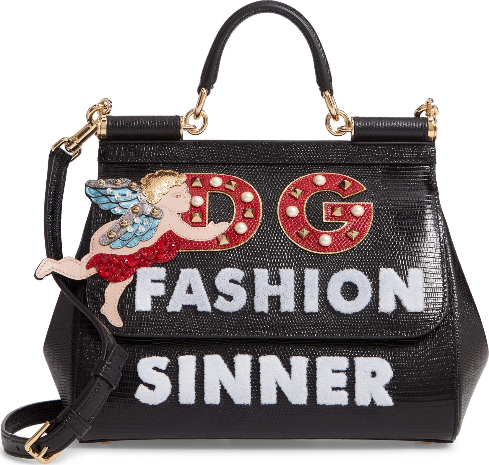Dolce & Gabbana Small Miss Sicily - Fashion Sinner Leather Satchel