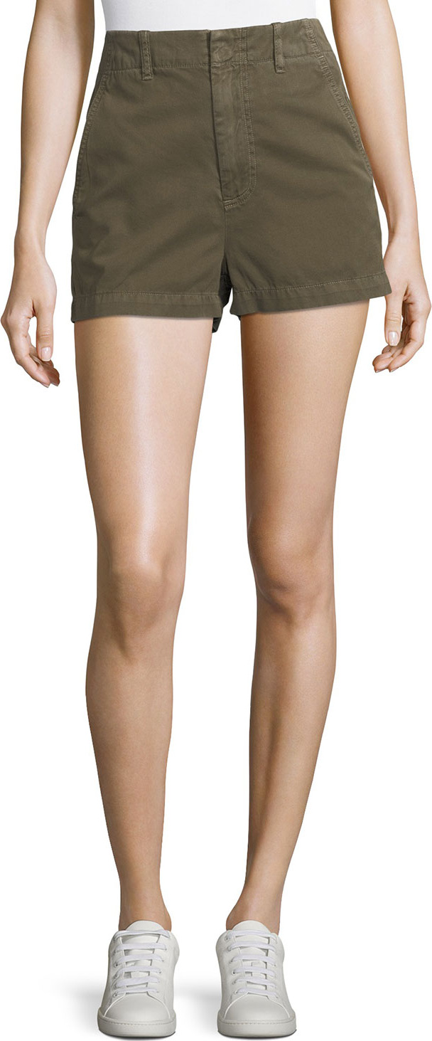 Joie Brusha Mid-Rise Cotton Shorts