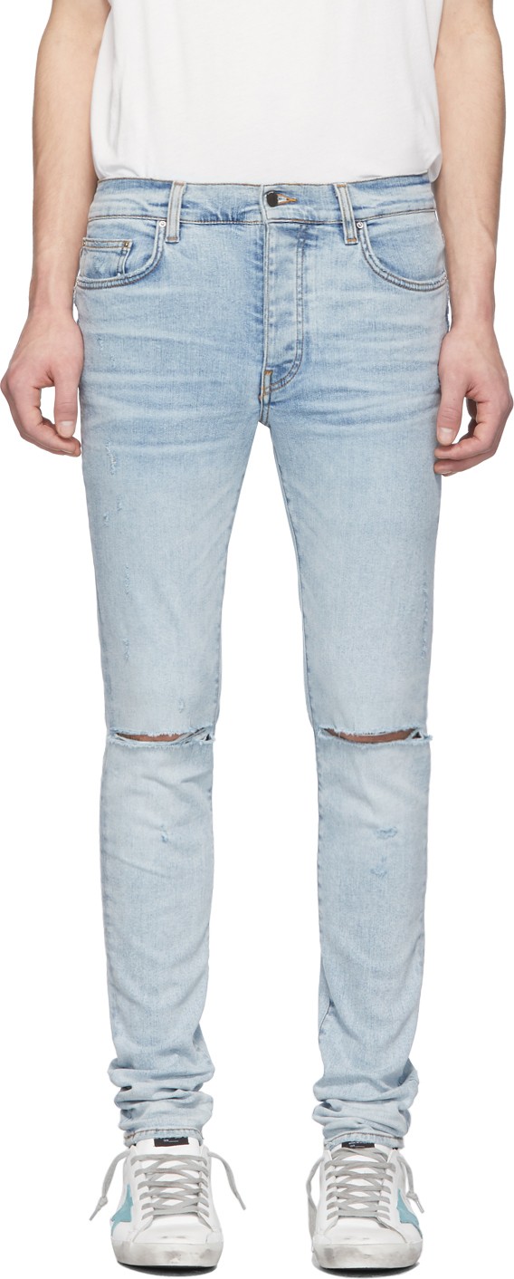 Amiri Blue Slash Jeans