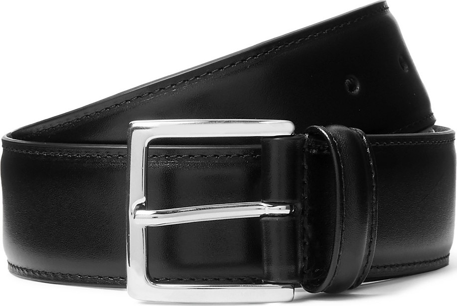Anderson's 4cm Black Leather Belt