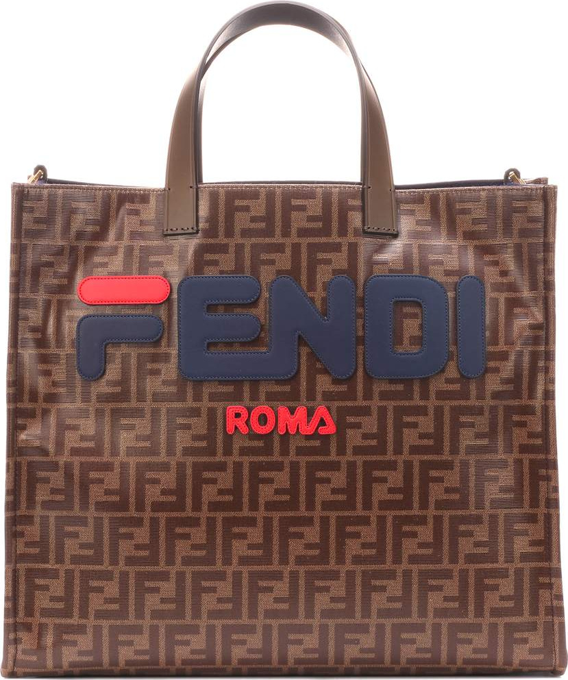 Fendi Logo appliqué shopper