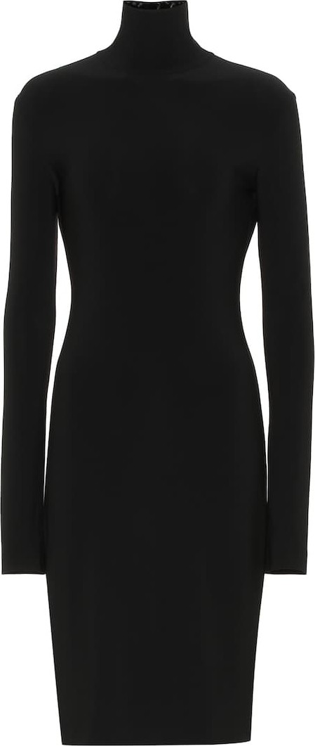 Norma Kamali Stretch-jersey turtleneck dress