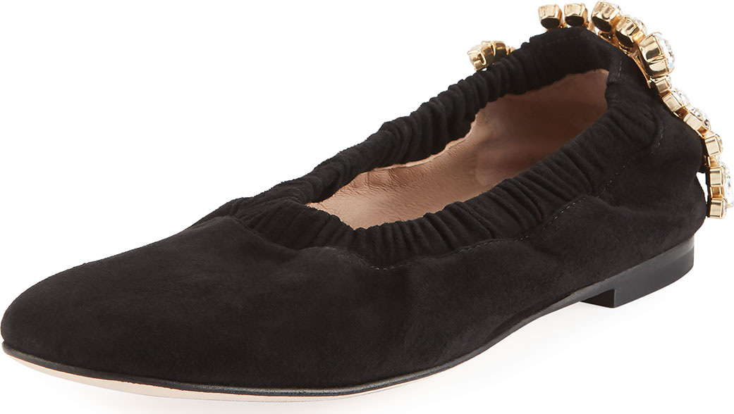 Stuart Weitzman Dixie Embellished Ballet Flat