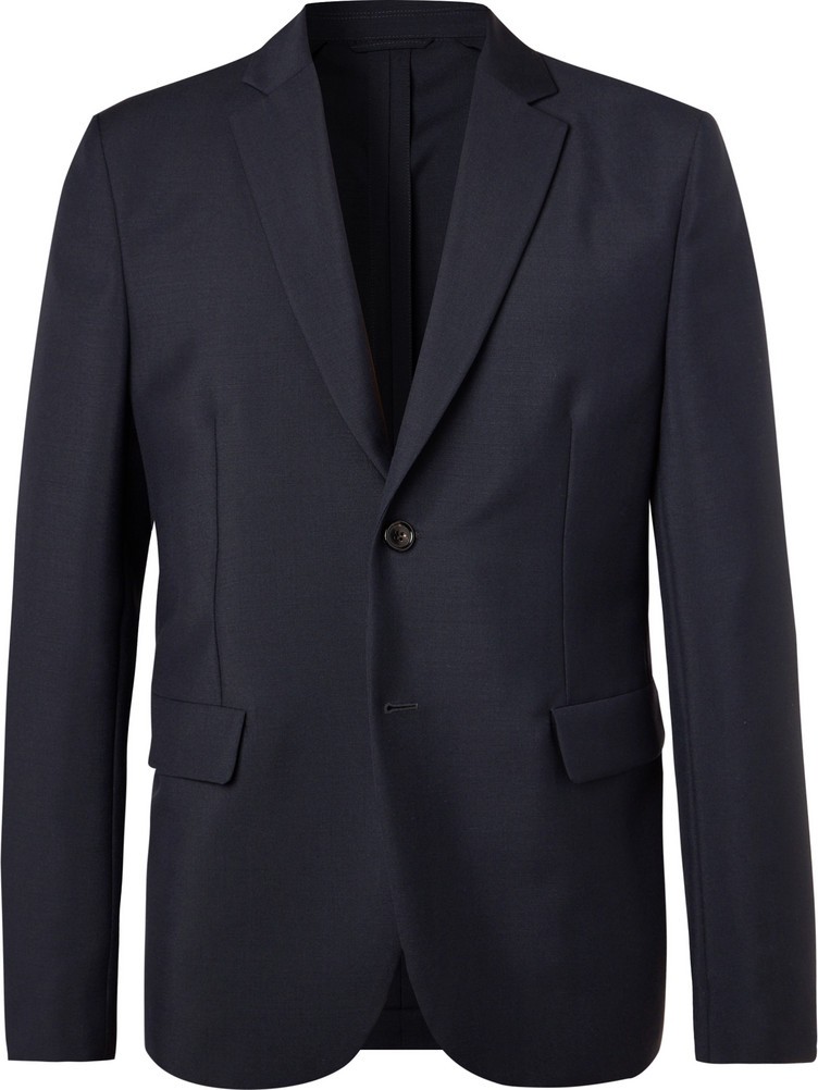 Acne Studios Navy Antibes Unstructured Wool and Mohair-Blend Blazer