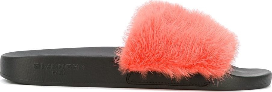 Givenchy fur strap slides