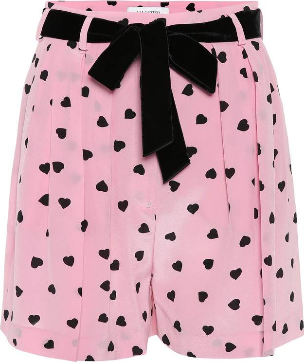 Valentino Printed silk shorts