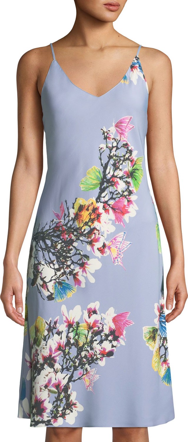 Natori Garbo V-Neck Floral-Print Nightgown