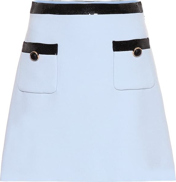 Miu Miu Sequined cady miniskirt