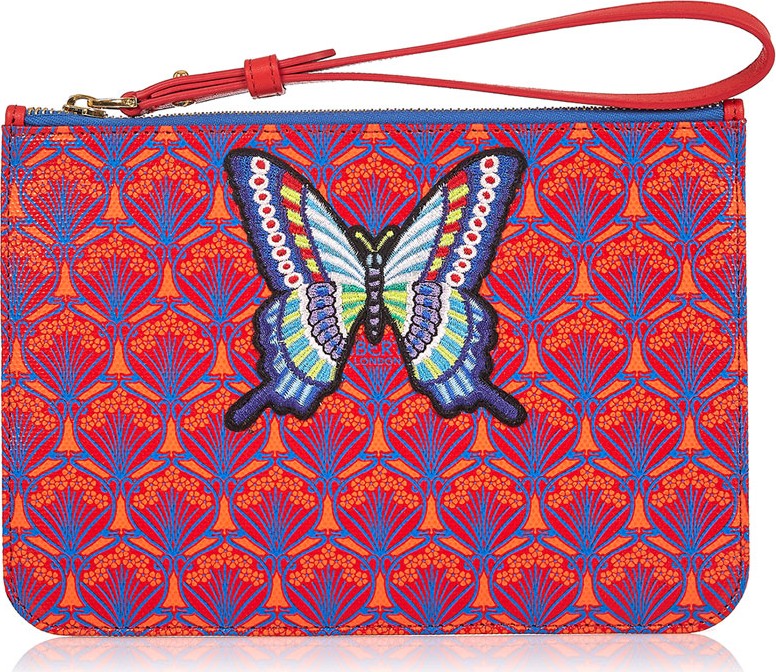 Liberty London Multi Butterfly Patch Wristlet Bag