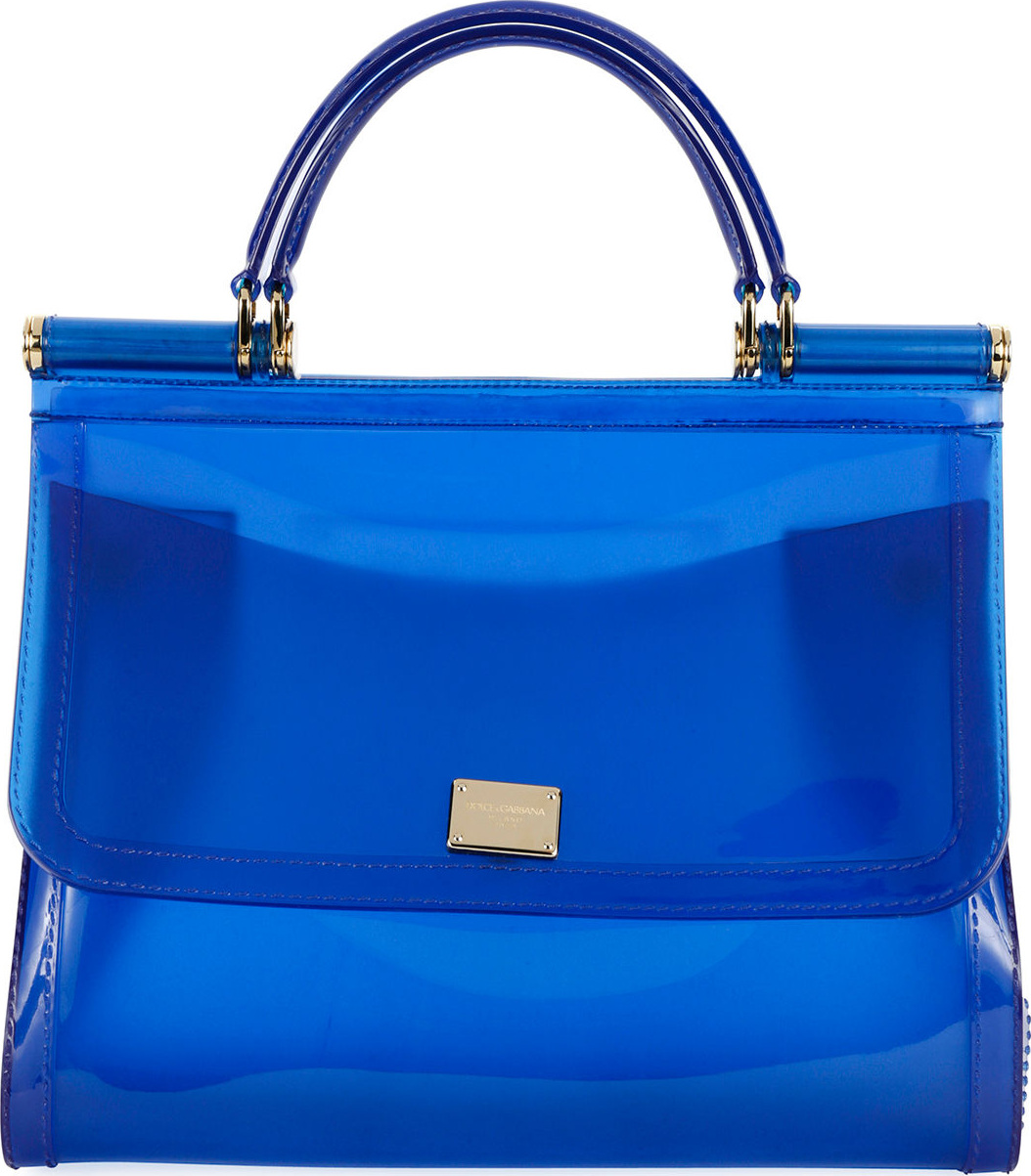 Dolce & Gabbana Sicily Large Plus Gomma Plexi Top-Handle Bag