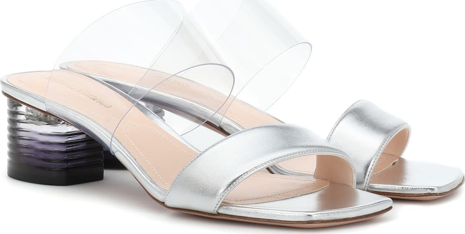 Nicholas Kirkwood Peggy leather and PVC mules