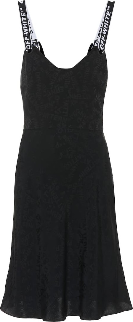 Off White Logo jacquard dress