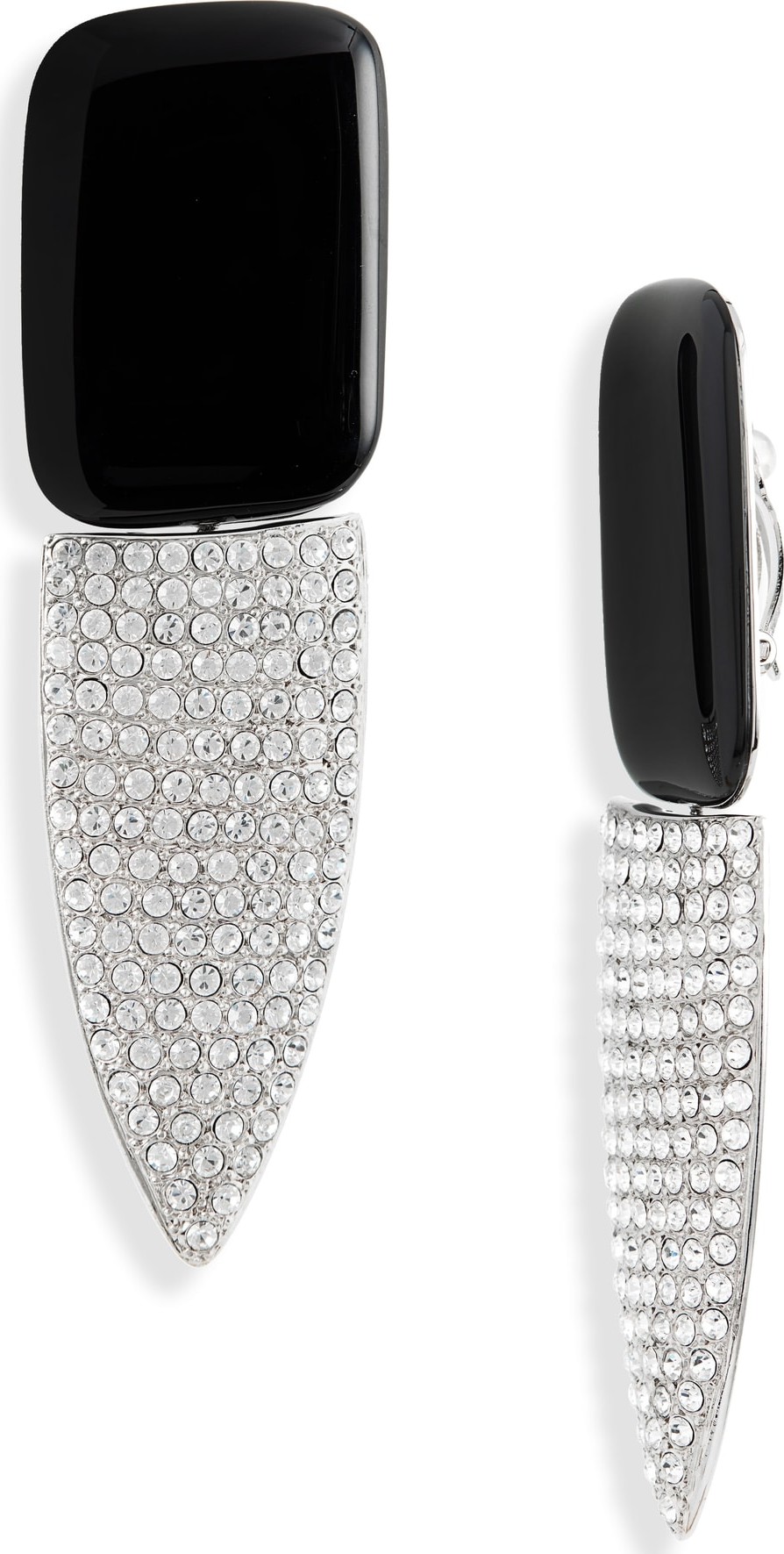 Saint Laurent YSL Crystal Clip Earrings Saint Laurent YSL Crystal Clip Earrings