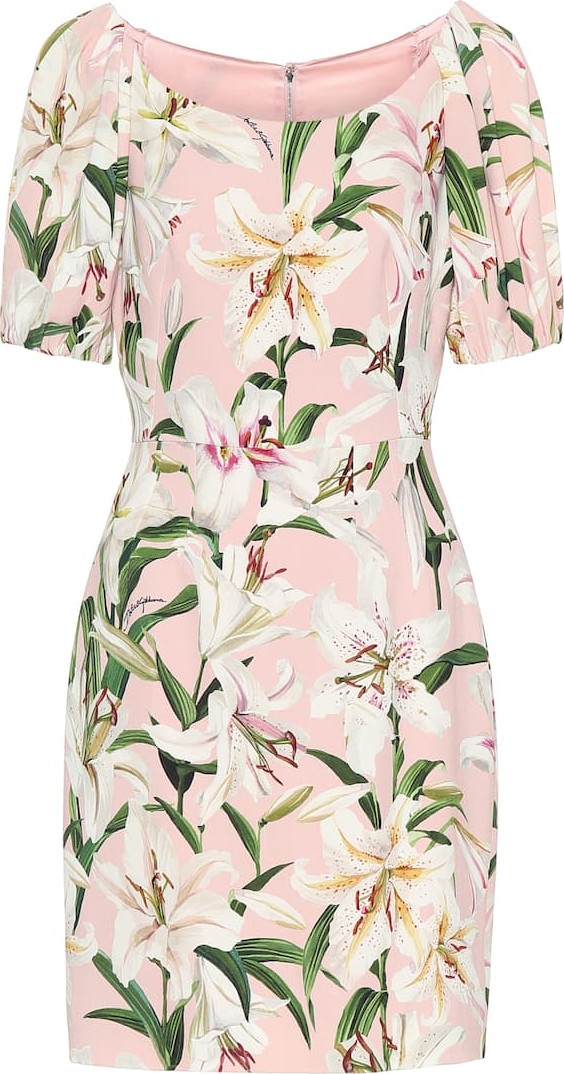 Dolce & Gabbana Floral stretch-crêpe dress