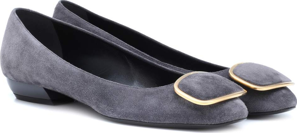 Roger Vivier Vertigo suede ballet flats