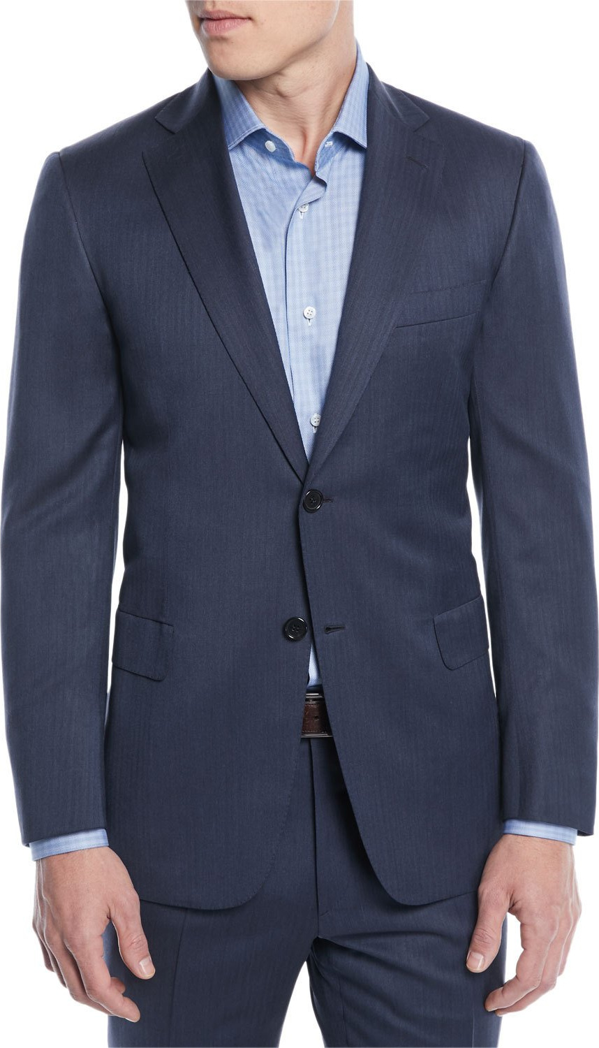 Brioni Men's Herringbone Two-Piece Wool Suit