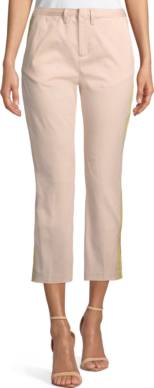 Le Superbe St. Honore Mid-Rise Racer Stripe Cropped Pants