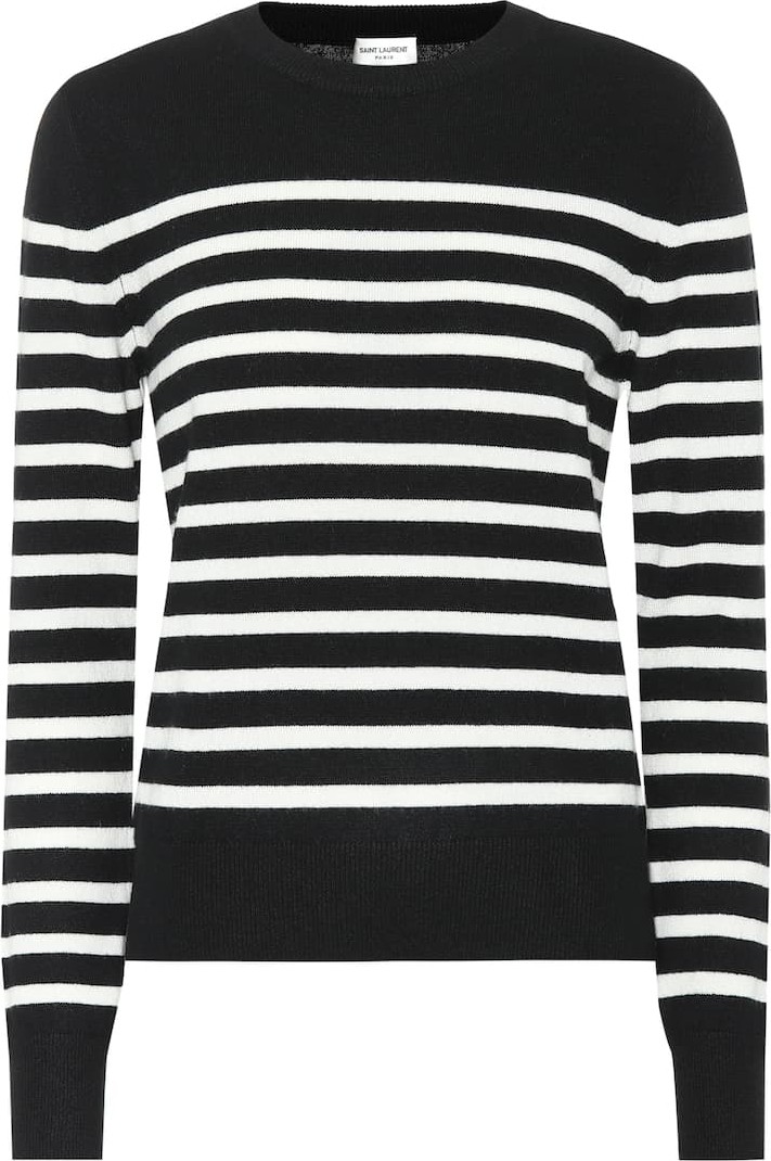 Saint Laurent Striped cashmere sweater